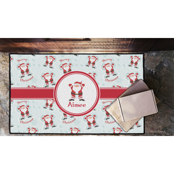 Santa Clause Making Snow Angels Door Mat - LIFESTYLE (Lrg)