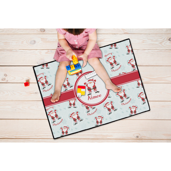 Santa Clause Making Snow Angels Door Mats - LIFESTYLE kid