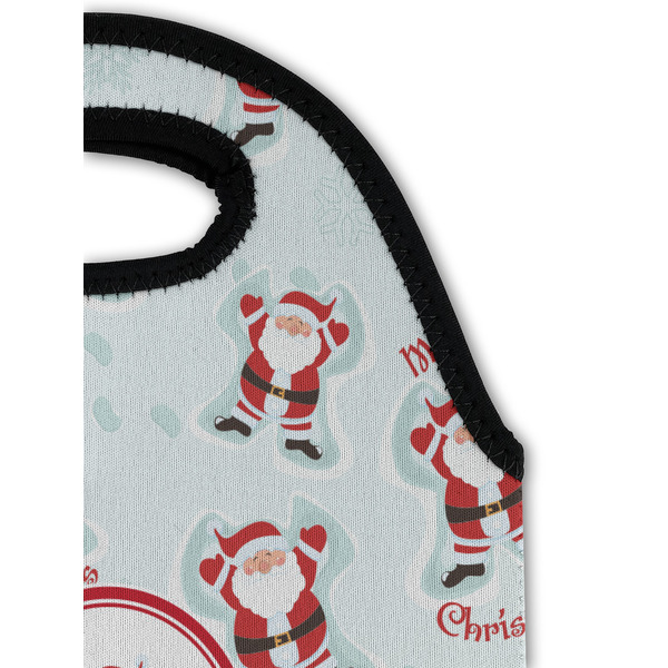 Santa Clause Making Snow Angels Double Wine Tote - Detail 1 (new)