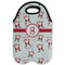 Santa Clause Making Snow Angels Double Wine Tote - Flat (new)