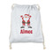 Santa Clause Making Snow Angels Drawstring Backpacks - Sweatshirt Fleece - Double Sided - FRONT