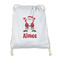 Santa Clause Making Snow Angels Drawstring Backpack - Sweatshirt Fleece - Double Sided (Personalized)