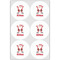 Santa Clause Making Snow Angels Drink Topper - Large - Set of 6
