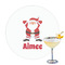 Santa Clause Making Snow Angels Drink Topper - Large - Single with Drink