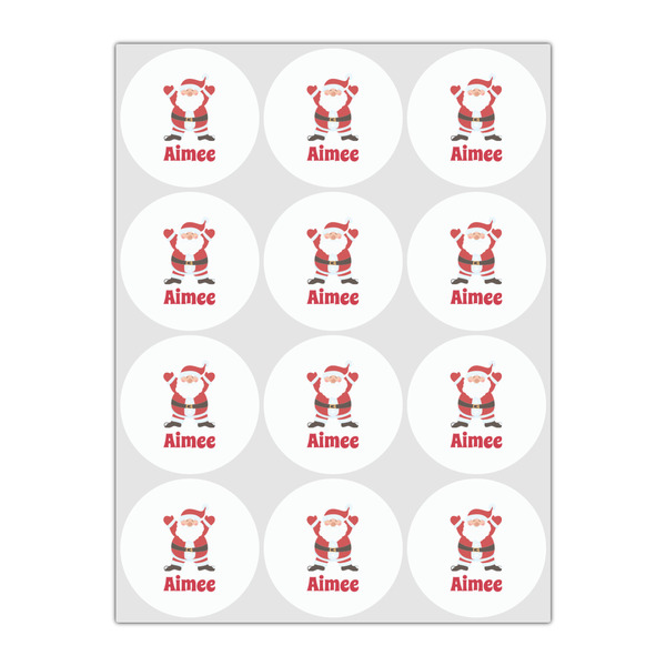 Santa Clause Making Snow Angels Drink Topper - Small - Set of 12