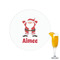 Santa Clause Making Snow Angels Printed Drink Topper - 2.15" (Personalized)
