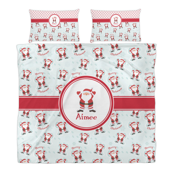 Santa Clause Making Snow Angels Duvet Cover Set - King - Alt Approval