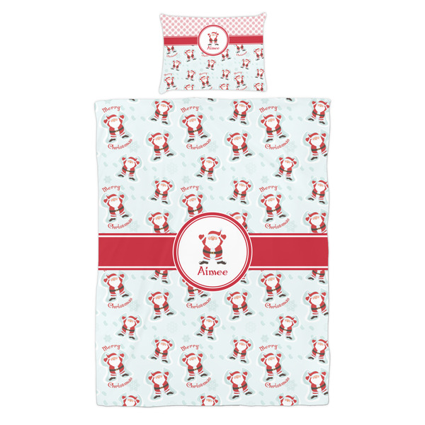Santa Clause Making Snow Angels Duvet Cover Set - Twin - Alt Approval