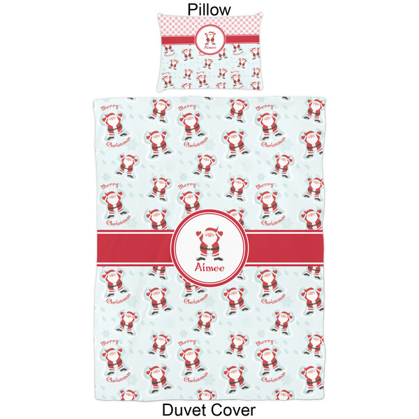 Santa Clause Making Snow Angels Duvet Cover Set - Twin - Approval
