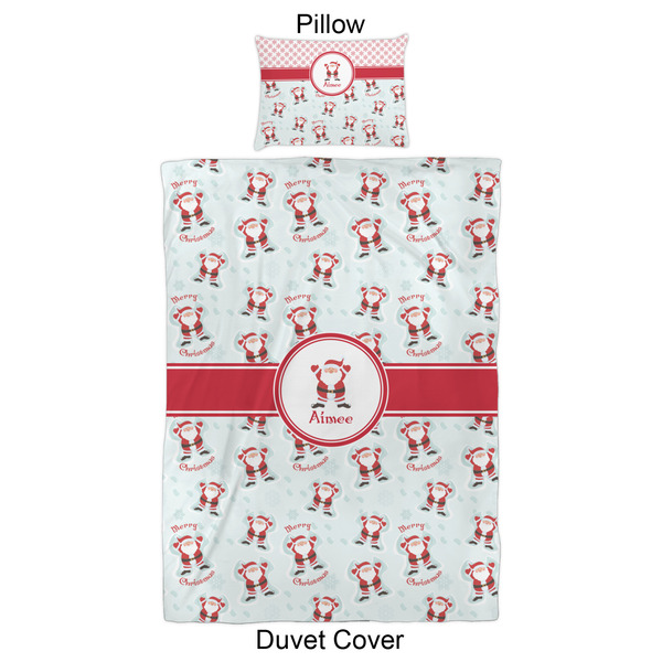 Santa Clause Making Snow Angels Duvet Cover Set - Twin XL - Approval