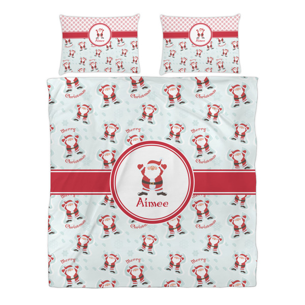 Santa Clause Making Snow Angels Duvet cover Set - Queen - Alt Approval