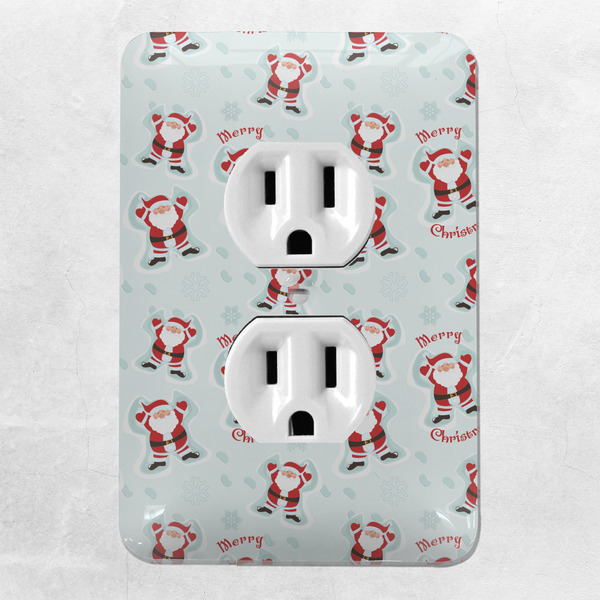 Santa Clause Making Snow Angels Electric Outlet Plate - LIFESTYLE