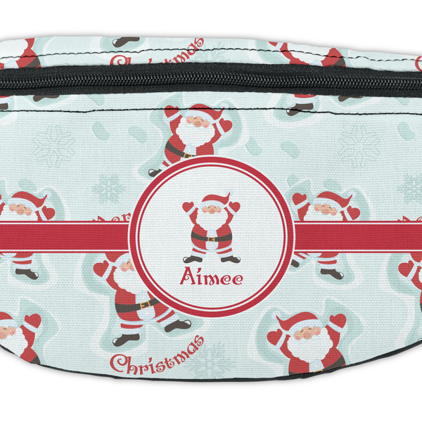 Santa Clause Making Snow Angels Fanny Pack - Closeup