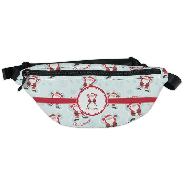 Custom Santa Clause Making Snow Angels Fanny Pack - Classic Style (Personalized)