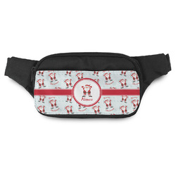 Santa Clause Making Snow Angels Fanny Pack - Modern Style (Personalized)
