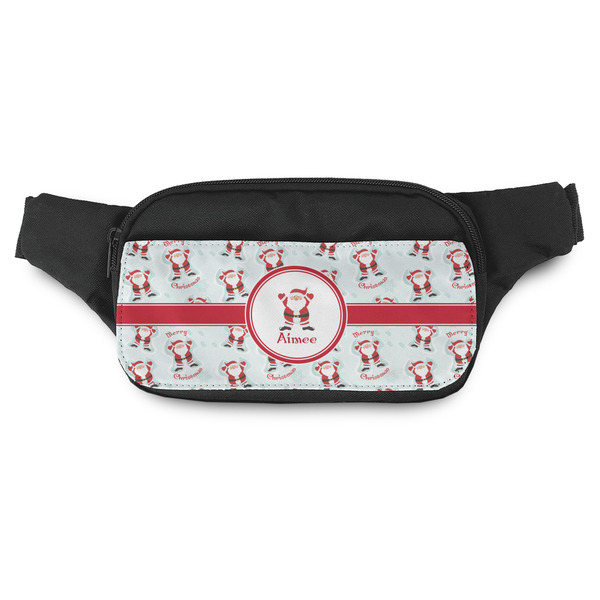 Custom Santa Clause Making Snow Angels Fanny Pack - Modern Style (Personalized)