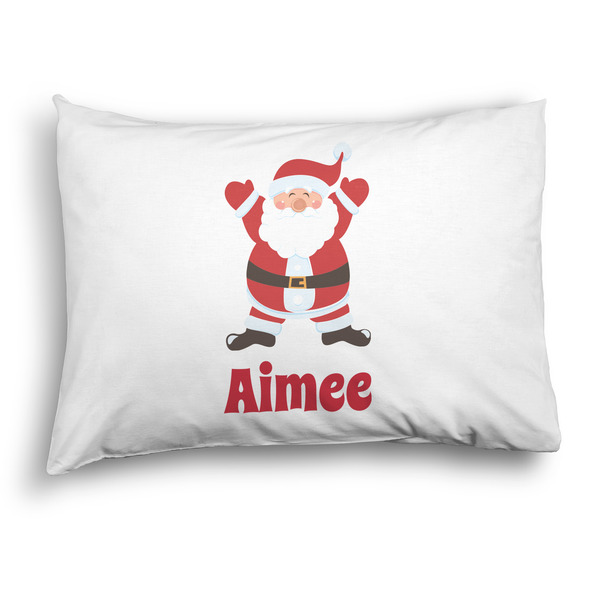 Custom Santa Clause Making Snow Angels Pillow Case - Standard - Graphic (Personalized)
