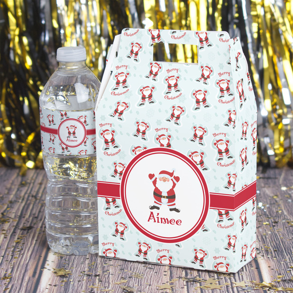 Santa Clause Making Snow Angels Gable Favor Box - In Context