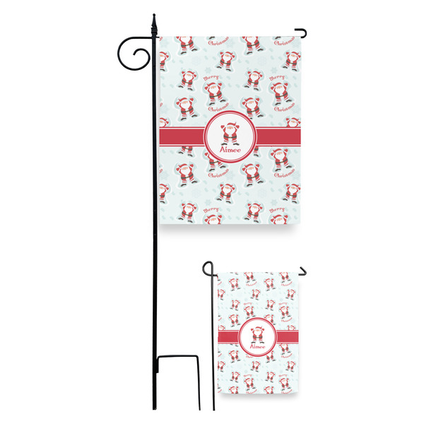 Santa Clause Making Snow Angels Garden Flag - PARENT/MAIN