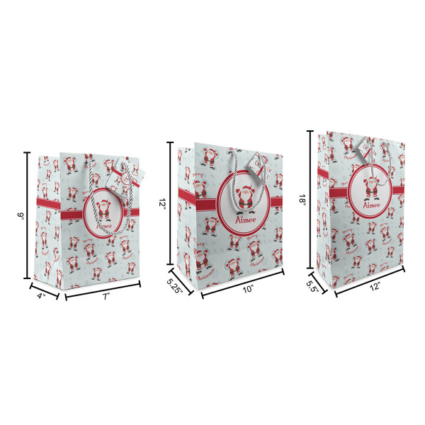 Santa Clause Making Snow Angels Gift Bags - All Sizes - Dimensions