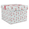 Santa Clause Making Snow Angels Gift Boxes with Lid - Canvas Wrapped - X-Large - Front/Main