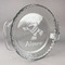 Santa Clause Making Snow Angels Glass Pie Dish - FRONT