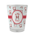 Santa Clause Making Snow Angels Glass Shot Glass - 1.5 oz - Set of 4 (Personalized)