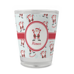 Santa Clause Making Snow Angels Glass Shot Glass - 1.5 oz - Set of 4 (Personalized)