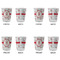 Santa Clause Making Snow Angels Glass Shot Glass - Standard - Set of 4 - APPROVAL