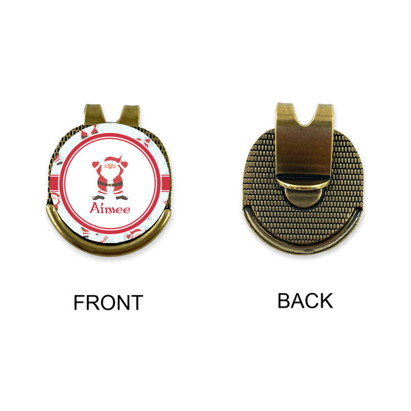 Santa Clause Making Snow Angels Golf Ball Hat Clip Marker - Apvl - GOLD