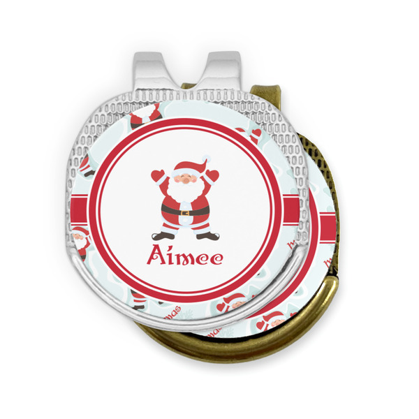 Santa Clause Making Snow Angels Golf Ball Marker Hat Clip - PARENT/MAIN