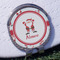 Santa Clause Making Snow Angels Golf Ball Marker Hat Clip - Silver - Front