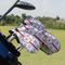 Santa Clause Making Snow Angels Golf Club Cover - Set of 9 - On Clubs