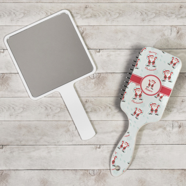 Santa Clause Making Snow Angels Hair Brush - In Context