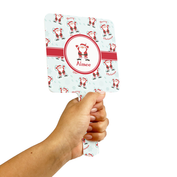 Santa Clause Making Snow Angels Hand Mirrors - Alt View