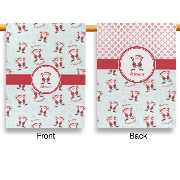 Santa Clause Making Snow Angels House Flags - Double Sided - APPROVAL