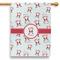 Santa Clause Making Snow Angels 28" House Flag - Single Sided (Personalized)