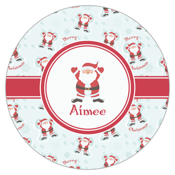 Santa Clause Making Snow Angels Icing Circle - Large - Single