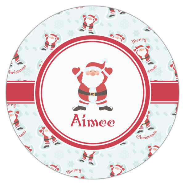 Santa Clause Making Snow Angels Icing Circle - Small - Single