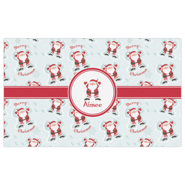 Santa Clause Making Snow Angels Indoor / Outdoor Rug - 3'x5' - Front Flat