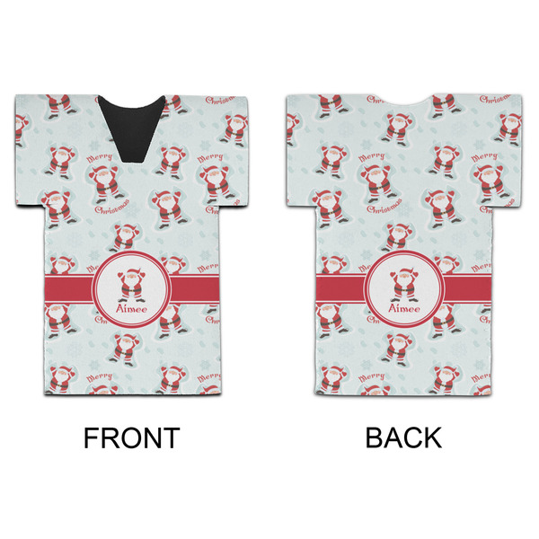 Santa Clause Making Snow Angels Jersey Bottle Cooler - APPROVAL