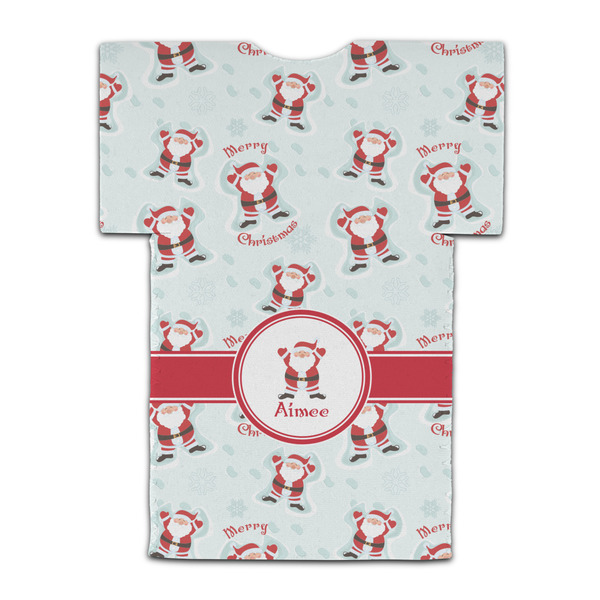 Santa Clause Making Snow Angels Jersey Bottle Cooler - BACK (flat)