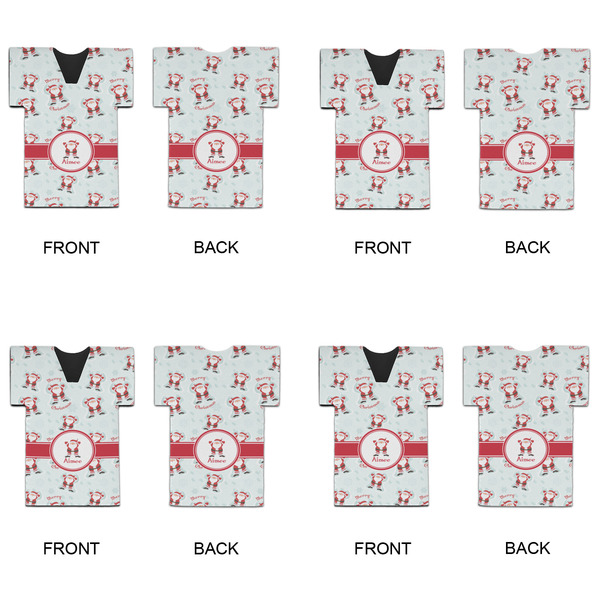 Santa Clause Making Snow Angels Jersey Bottle Cooler - Set of 4 - APPROVAL