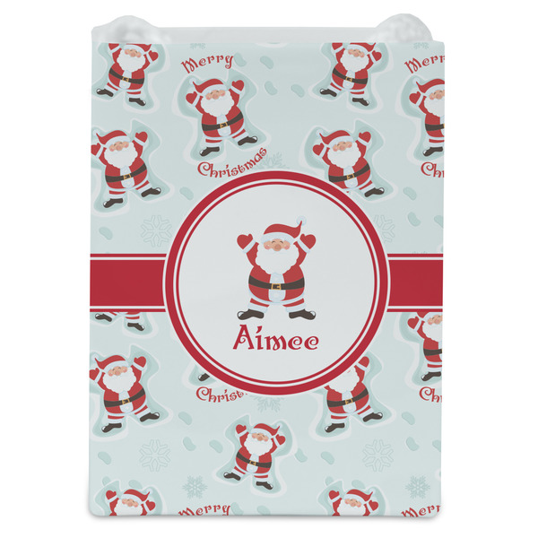 Santa Clause Making Snow Angels Jewelry Gift Bag - Matte - Front
