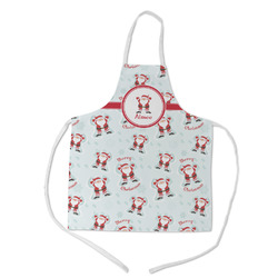 Santa Clause Making Snow Angels Kid's Apron w/ Name or Text
