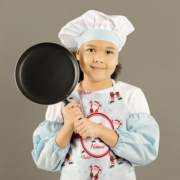 Santa Clause Making Snow Angels Kid's Aprons - Medium - Lifestyle