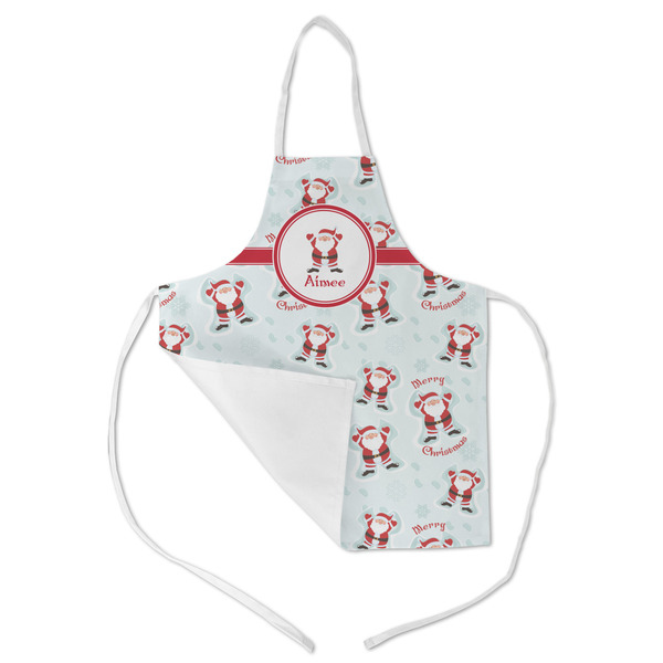 Santa Clause Making Snow Angels Kid's Aprons - Medium - Main (med/lrg)