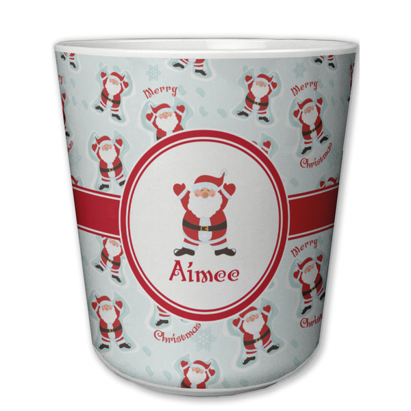 Custom Santa Clause Making Snow Angels Plastic Tumbler 6oz (Personalized)