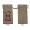 Santa Clause Making Snow Angels Large Burlap Gift Bags - Front Approval