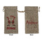 Santa Clause Making Snow Angels Large Burlap Gift Bag - Front & Back (Personalized)